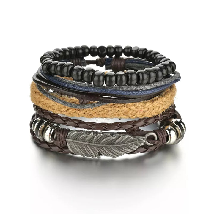 Crafted Boho Leather Wrap Bracelets for Men or Women