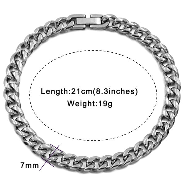 Stainless Steel Chain Link Bracelets