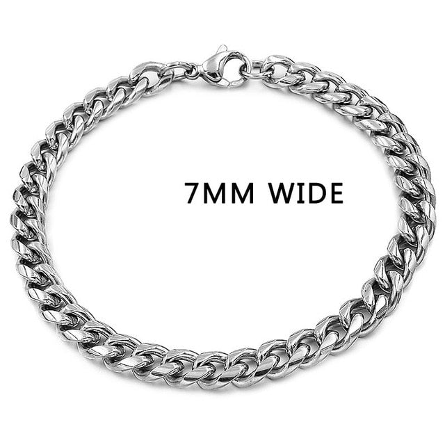 Stainless Steel Chain Link Bracelets