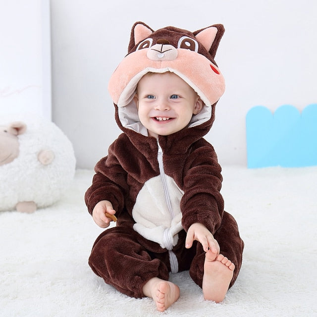 Fun Animal Romper for Girls or Boys 3 to 12 Months