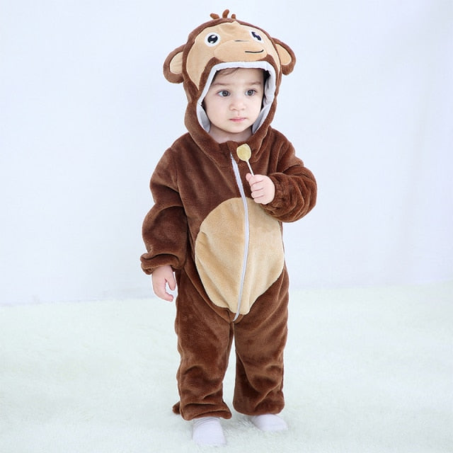 Fun Animal Romper for Girls or Boys 3 to 12 Months