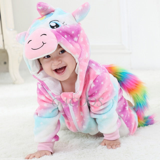 Fun Animal Romper for Girls or Boys 3 to 12 Months