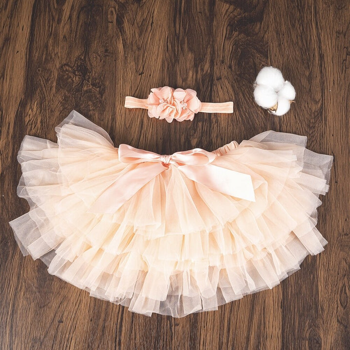 Girls Tutu w/Bloomers & Headband (2pcs set) Newborn to 18month.