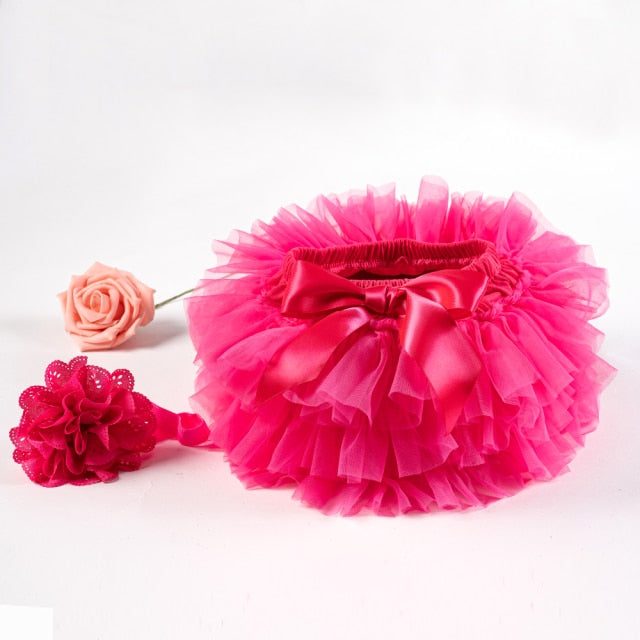 Girls Tutu w/Bloomers & Headband (2pcs set) Newborn to 18month.