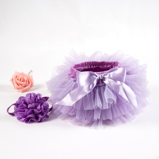 Girls Tutu w/Bloomers & Headband (2pcs set) Newborn to 18month.